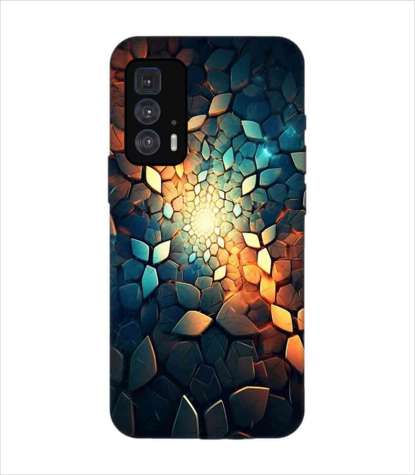 Motorola Edge 20 Pro close up mosaic rocks stones with light shining through