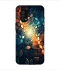 Printed Back Covers Motorola Moto E40 close up mosaic rocks stones with light shining through