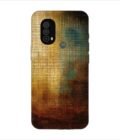 Printed Back Covers Motorola Moto E40 close up painting golden blue background