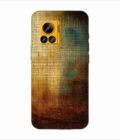 Printed Back Covers Motorola Moto Edge 30 Ultra close up painting golden blue background