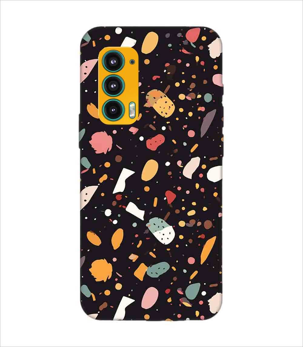 Printed Back Covers Motorola Moto Edge 5 close up pattern different types food