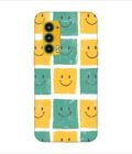 Printed Back Covers Motorola Moto Edge 5 close up pattern smiley faces white background