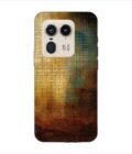 Printed Back Covers Motorola Moto Edge 50 Ultra 5G close up painting golden blue background