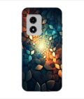 Printed Back Covers Motorola Moto G04 close up mosaic rocks stones with light shining through