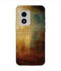 Printed Back Covers Motorola Moto G04 close up painting golden blue background