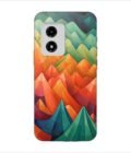Printed Back Covers Motorola Moto G04S close up painting mountain range with sky background