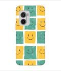 Printed Back Covers Motorola Moto G05 close up pattern smiley faces white background