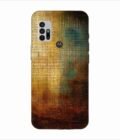 Printed Back Covers Motorola Moto G10 Power close up painting golden blue background