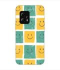 Printed Back Covers Motorola Moto G13 close up pattern smiley faces white background