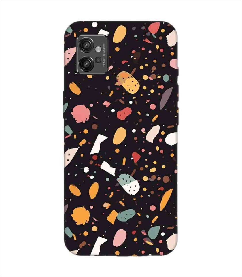 Printed Back Covers Motorola Moto G32 close up pattern different types food