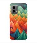 Printed Back Covers Motorola Moto G34 5Gp 1 close up painting mountain range with sky background