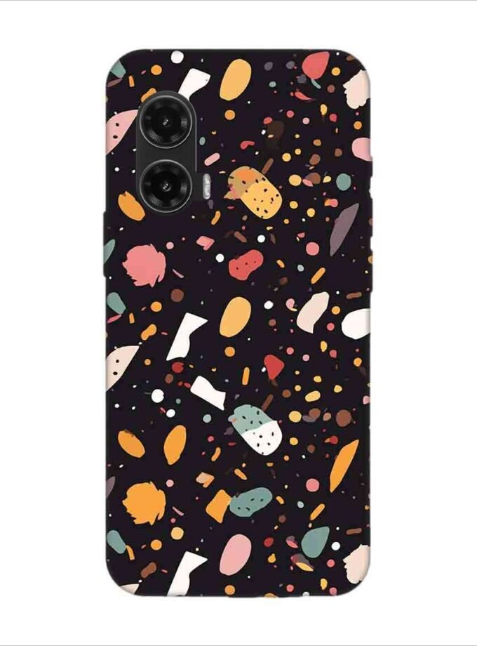 Printed Back Covers Motorola Moto G35 5G close up pattern different types food