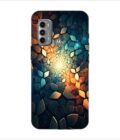 Printed Back Covers Motorola Moto G40 Fusion close up mosaic rocks stones with light shining through