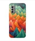 Printed Back Covers Motorola Moto G40 Fusion close up painting mountain range with sky background
