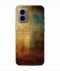 Printed Back Covers Motorola Moto G45 5G close up painting golden blue background
