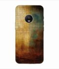 Printed Back Covers Motorola Moto G5 Plus close up painting golden blue background