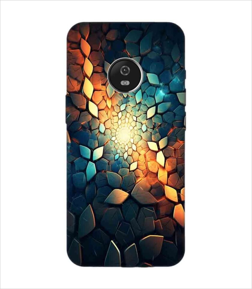 Motorola Moto G5 close up mosaic rocks stones with light shining through