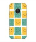 Printed Back Covers Motorola Moto G5 close up pattern smiley faces white background