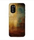 Printed Back Covers Motorola Moto G51 5G close up painting golden blue background