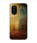 Printed Back Covers Motorola Moto G52 close up painting golden blue background