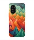 Printed Back Covers Motorola Moto G52 close up painting mountain range with sky background