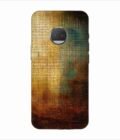 Printed Back Covers Motorola Moto G5S Plus close up painting golden blue background