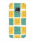 Printed Back Covers Motorola Moto G5S close up pattern smiley faces white background