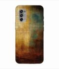 Printed Back Covers Motorola Moto G62 5G close up painting golden blue background