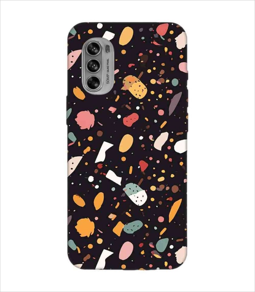 Printed Back Covers Motorola Moto G62 5G close up pattern different types food