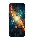 Printed Back Covers Motorola Moto G7 Power close up mosaic rocks stones with light shining through