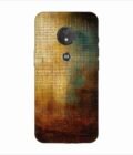 Printed Back Covers Motorola Moto G7 Power close up painting golden blue background