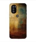 Printed Back Covers Motorola Moto G71 5G close up painting golden blue background