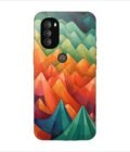 Printed Back Covers Motorola Moto G71 5G close up painting mountain range with sky background
