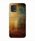 Printed Back Covers Motorola Moto G72 close up painting golden blue background