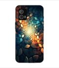 Printed Back Covers Motorola Moto G73 5G close up mosaic rocks stones with light shining through