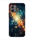 Printed Back Covers Motorola Moto G84 5G close up mosaic rocks stones with light shining through