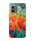 Printed Back Covers Motorola Moto G84 5G close up painting mountain range with sky background