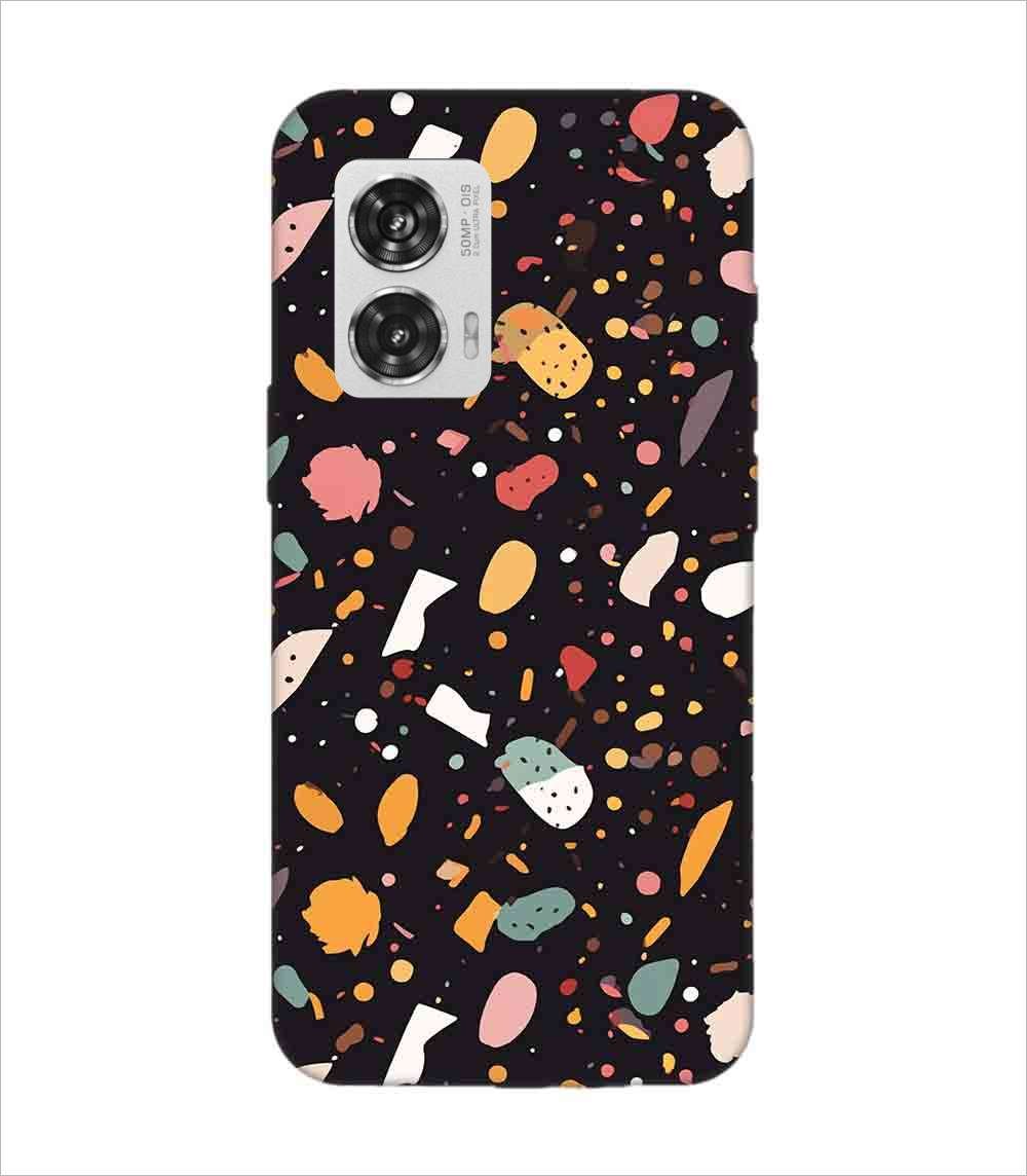 Printed Back Covers Motorola Moto G85 5G close up pattern different types food