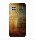 Printed Back Covers Motorola Moto G9 Power close up painting golden blue background