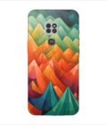 Printed Back Covers Motorola Moto G9 close up painting mountain range with sky background