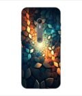 Printed Back Covers Motorola Moto X close up mosaic rocks stones with light shining through