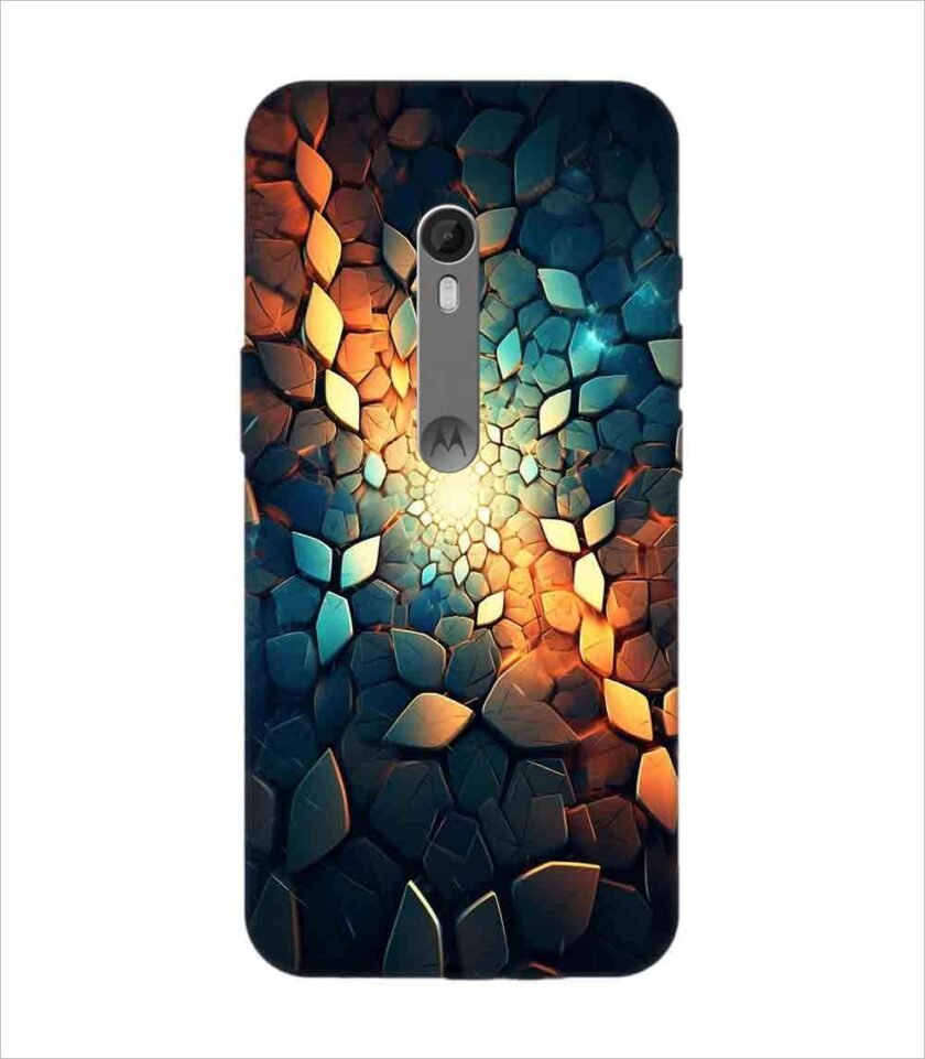 Motorola Moto X close up mosaic rocks stones with light shining through