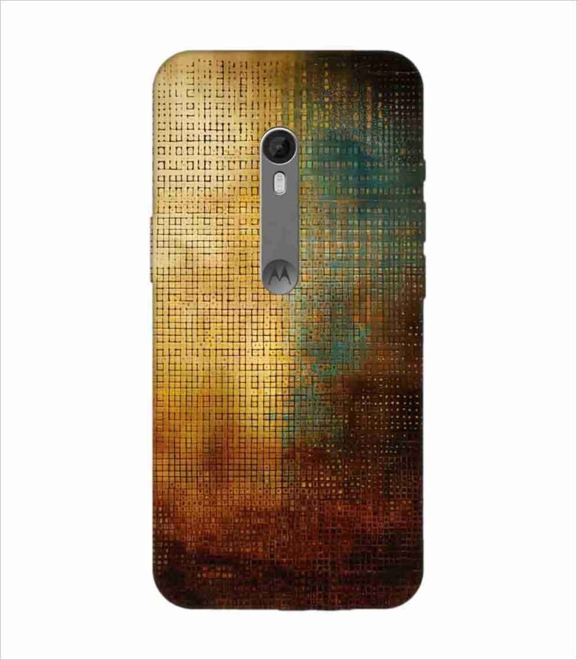 Motorola Moto X close up painting golden blue background