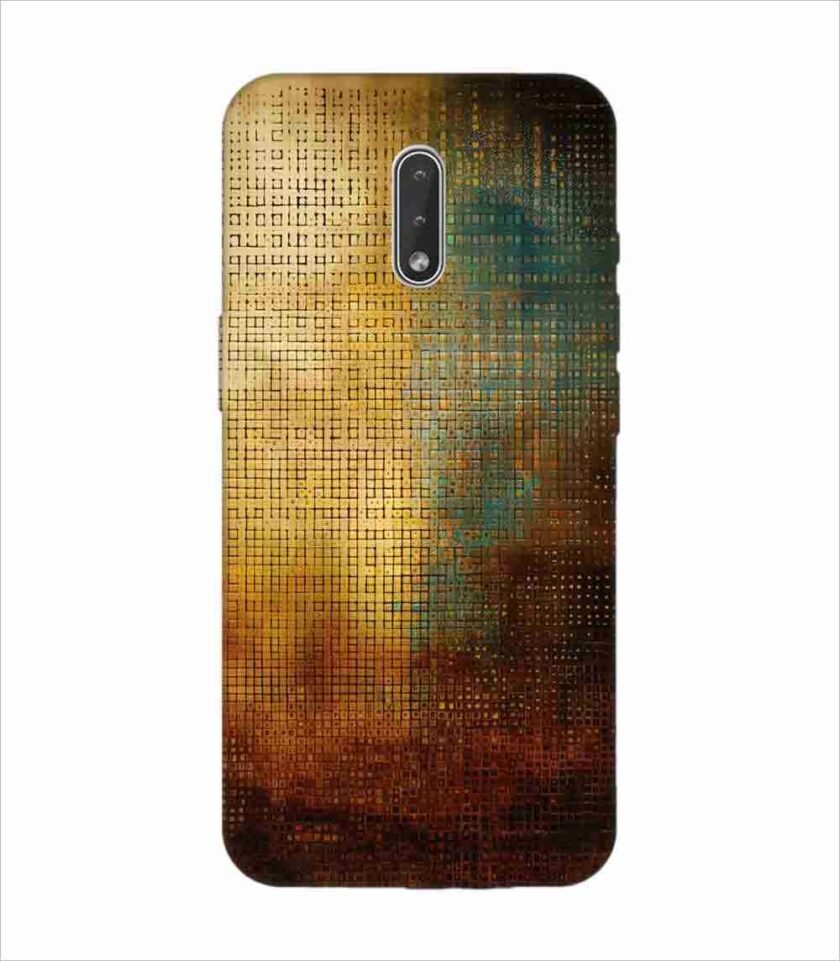 Printed Back Covers Nokia 2 close up painting golden blue background