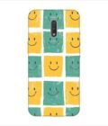 Printed Back Covers Nokia 2 close up pattern smiley faces white background