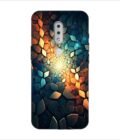 Printed Back Covers Nokia 4 close up mosaic rocks stones with light shining through