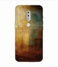 Printed Back Covers Nokia 4 close up painting golden blue background