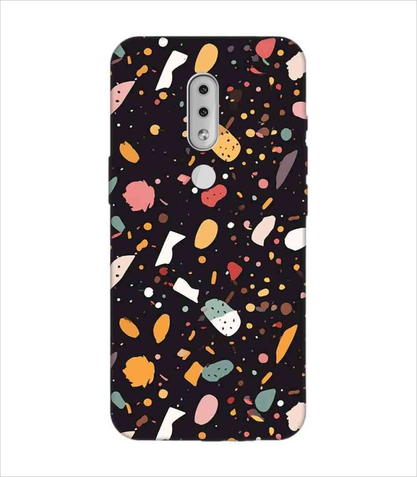 Printed Back Covers Nokia 4 close up pattern different types food