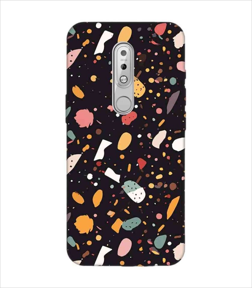 Printed Back Covers Nokia 5 close up pattern different types food