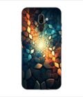 Printed Back Covers Nokia 7 Plus close up mosaic rocks stones with light shining through